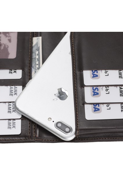 Çok Amaçlı Cüzdan Deri Telefon Kılıfı / Cüzdan - Kahve fiyatları