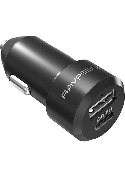 USB C & USB Araç Şarj Cihazı - iSmart 2.0, Type C USB