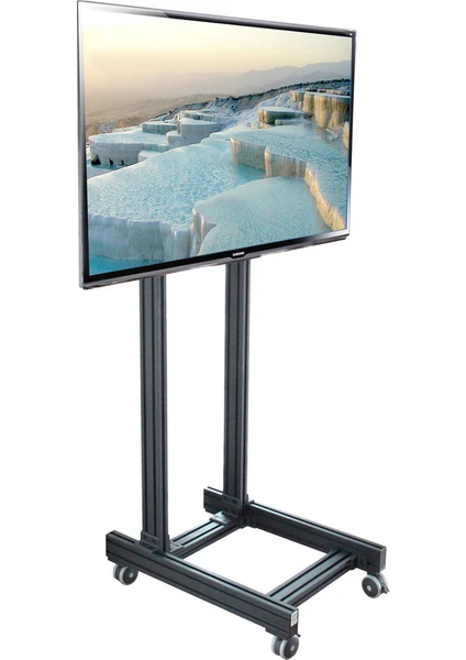 Plusaparat St-4080H 40”-55” Lcd Led Plazma Tv Tekerlekli Mobil Standı