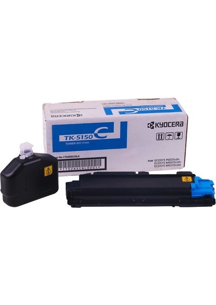 Kyocera Mita TK-5150 Mavi Toner Ecosys P6035-P6535 (1T02NSCNL0)