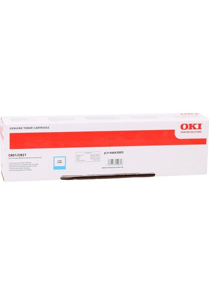 Toner C801-C821 (44643007) Mavi 7,3K