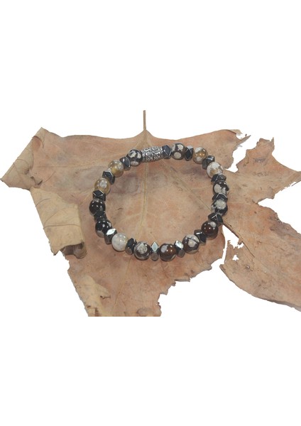 Örümcek Akik Doğal Taş Bay Bileklik Rde33010