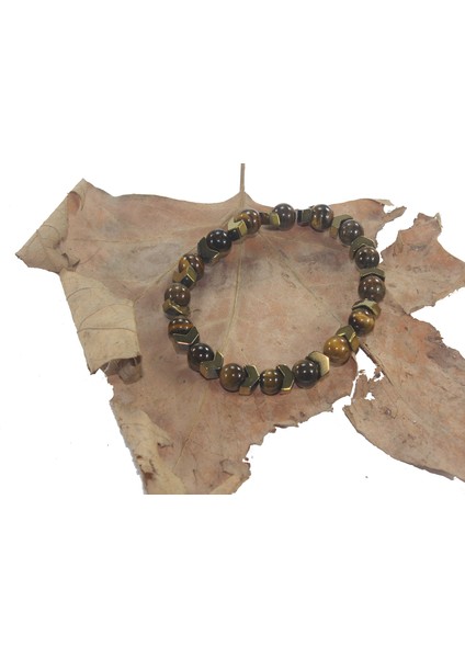 Kaplangözü Hematit Doğal Taş Bay Bayan Bileklik Rde33027