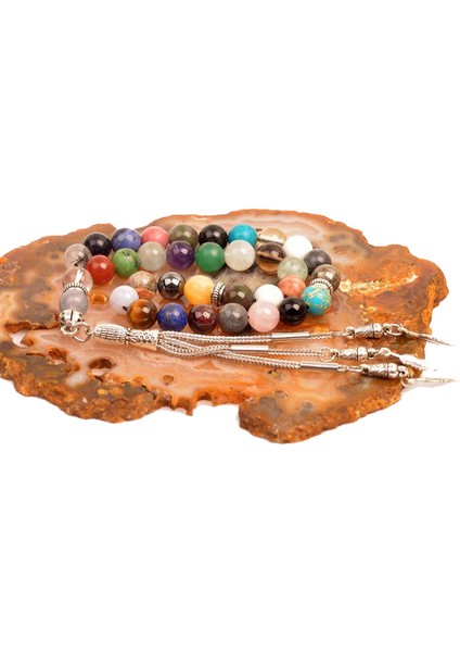 Çakra Taşı Tesbih ( 8Mm ) 35 Farklı Doğal Taş Rde330049