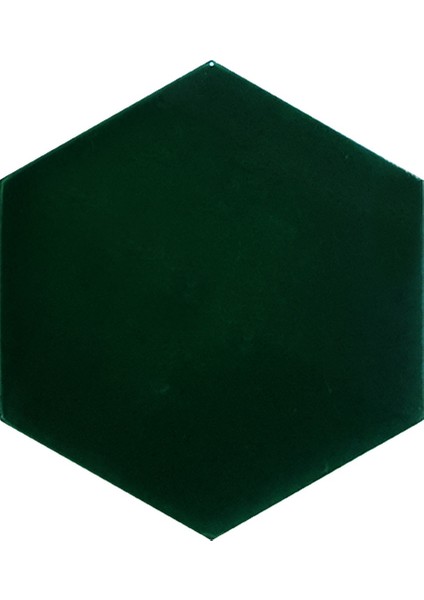 15x17 Cm Düz Yeşil Altıgen Seramik