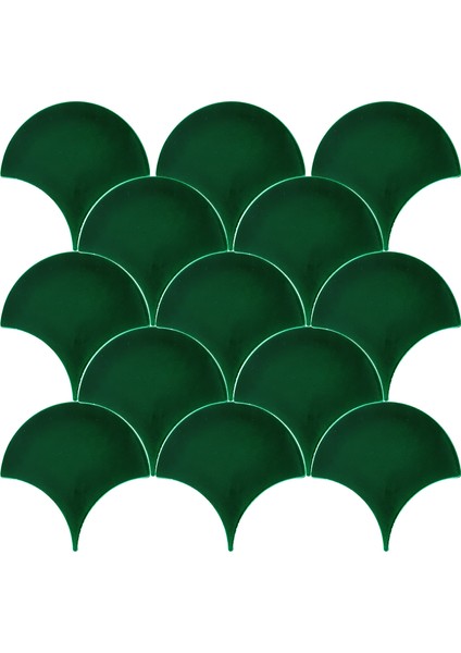 17x17 cm Koyu Yeşil Balık Pulu Seramik fiyatları