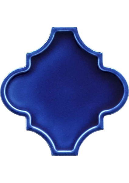 12x12 Ottoman Rölyefli Arabesk Kobalt Çini