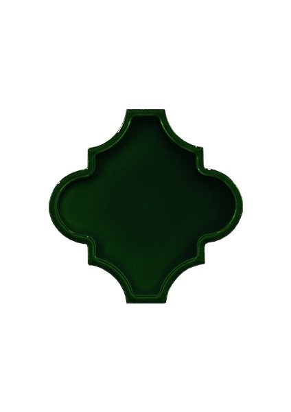 12x12 Ottoman Rölyefli Arabesk Yeşil Çini