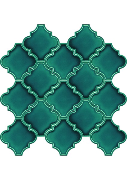 12x12 Ottoman Rölyefli Arabesk Turkuaz Çini modelleri