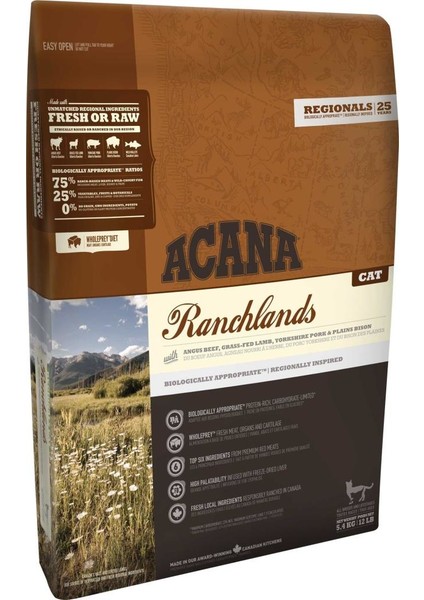 Ranchlands Sığır Etli Tahılsız Kedi Maması 1 kg Açık