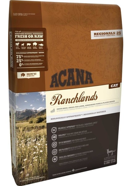 Ranchlands Sığır Etli Tahılsız Kedi Maması 3 kg Açık