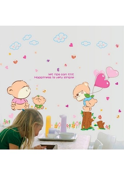 Kalpler ve Sevimli Ayıcıklar Bebek ve Çocuk Odası Dekorasyonu Duvar Dekoru fiyatları