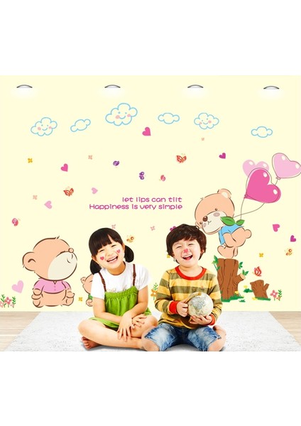 Kalpler ve Sevimli Ayıcıklar Bebek ve Çocuk Odası Dekorasyonu Duvar Dekoru fırsatları