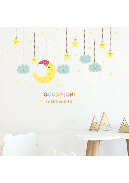 Aydede ve Bulutlar Bebek ve Çocuk Odası Dekorasyonu Duvar Sticker fiyatları