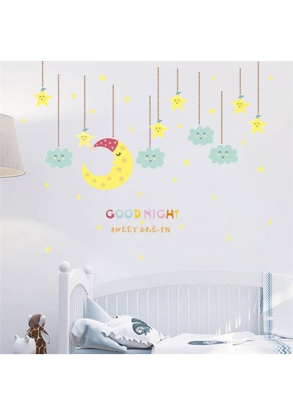 Aydede ve Bulutlar Bebek ve Çocuk Odası Dekorasyonu Duvar Sticker fırsatları