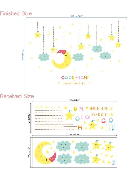 Aydede ve Bulutlar Bebek ve Çocuk Odası Dekorasyonu Duvar Sticker indirimleri