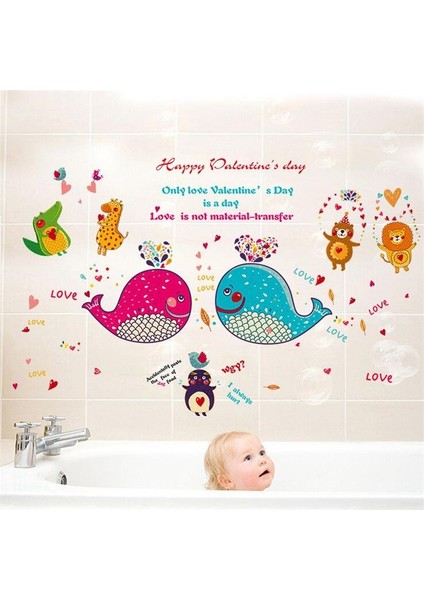 Sevimli Aşık Hayvanlar Bebek ve Çocuk Odası Duvar Dekoru Sticker modelleri