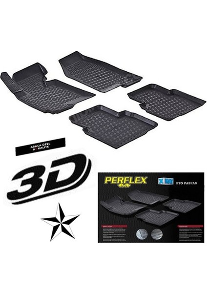 Seat İbiza 3D Havuzlu Paspas Perflex X-Mat 3D Paspas 2008