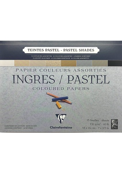 Clrf ip96486 ingres Pastel Blok 18X24 130Gr 25Yp