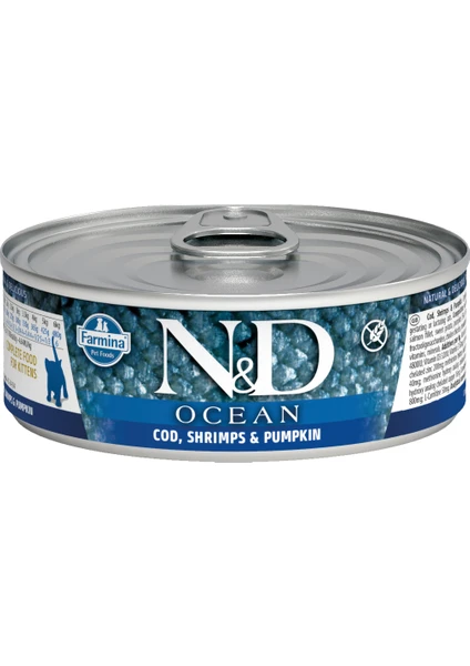 Ocean M.Balığı & Karides &Balkabağı Yavru Kedi 80 gr(24 Adet)