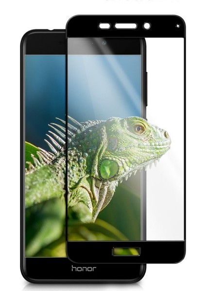 Huawei Honor 6C Pro Tam Kaplama Çerçeveli Tempered Cam