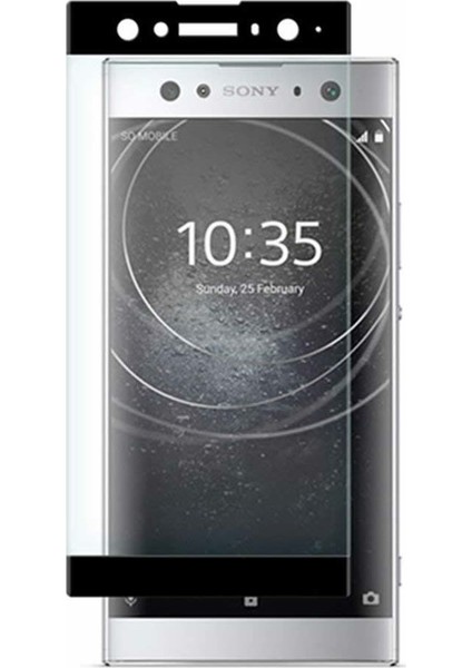 Sony Xperia XA2 Ultra Tam Kaplama Çerçeveli Tempered Cam