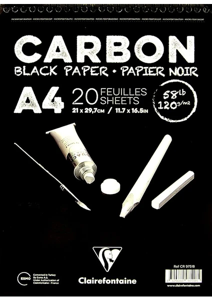 Clrf Cr97518 Carbon Siyah Çizim Blk A4 120Gr 20 Yp