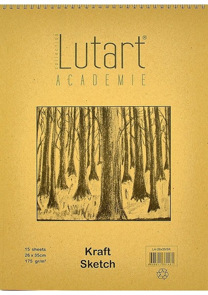 La-Sk26X35 Kraft Çizim Bloğu 175Gr.15 Yp.Lutart