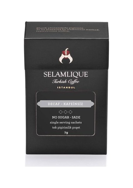 Kafeinsiz Türk Kahvesi Sade 7 'li X 7G, 49 gr