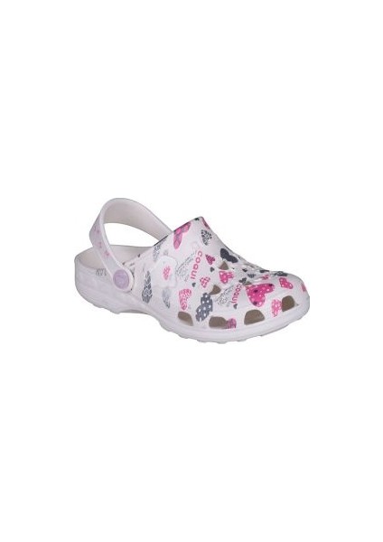 8714 Little Frog Printed Beyaz Çocuk Terlik fiyatları