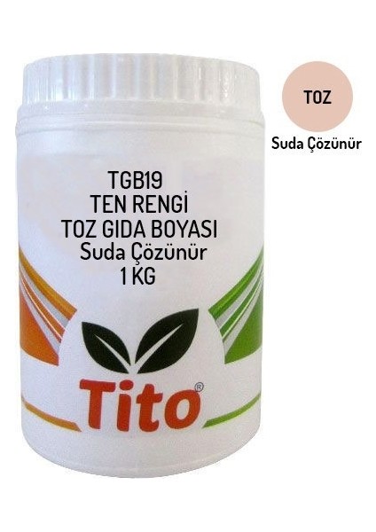 TGB19 Toz Ten Rengi Gıda Boyası Renklendirici [Suda Çözünür] - 1 kg