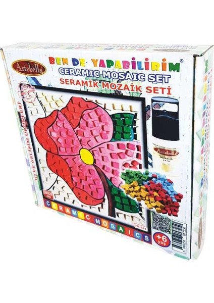 Bende Yapabilirim Seramik Mozaik Seti Pembe Çiçeğim MS-14