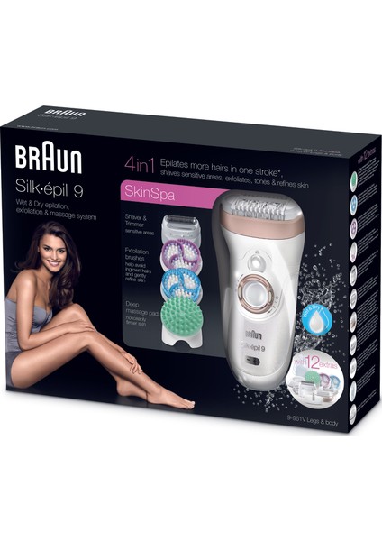 Silk-épil 9 Skinspa Epilatör 9961 V Epilasyon Ve Sonic Peeling Sistemi Islak Ve Kuru