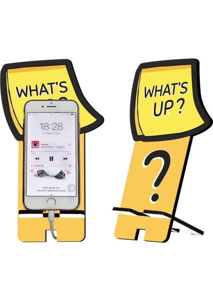 What's Up Tasarım Ahşap Telefon Standı