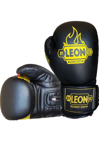 By Leon 1982 Leon Blade Training Boks, Kick Boks ve Muay Thai Eldiveni Siyah