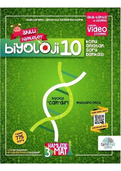 Tammat Yayıncılık 3 Hamlade Mat 10.Sınıf Biyoloji Konu Anlatan Soru Bankası