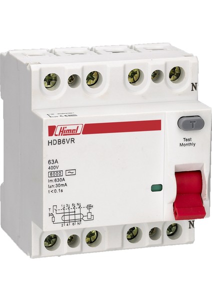 Kaçak Akım Koruma 4X25A 30Ma Sigorta (Hayat Koruma) Tse