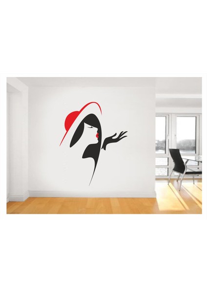 Havalı Kadın Duvar Sticker