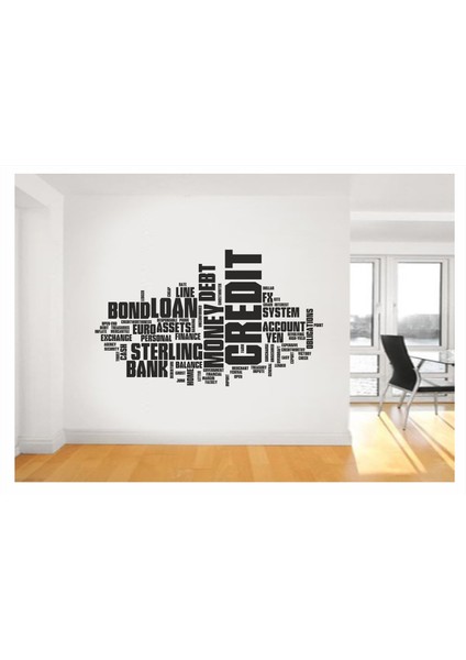 Money Credit Duvar Sticker