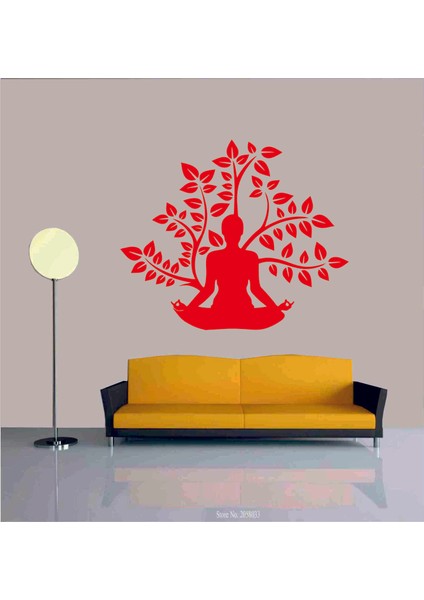 Yoga Yapan Kadın Duvar Sticker modelleri