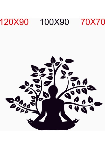 Yoga Yapan Kadın Duvar Sticker fiyatları