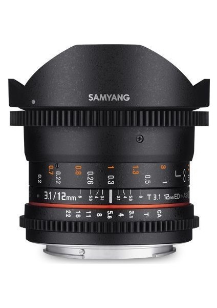 12Mm T3.1 Vdslr Ed As Ncs Fisheye Cine Lens