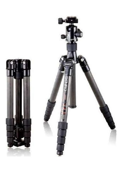 C-1690Tb0 Carbon Fiber Travel Angel Tripod Top Kafa İle