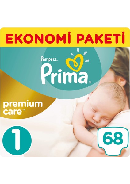 Bebek Bezi Premium Care 1 Beden Yenidoğan 68 Adet