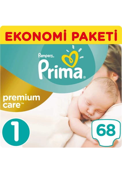 Bebek Bezi Premium Care 1 Beden Yenidoğan 68 Adet