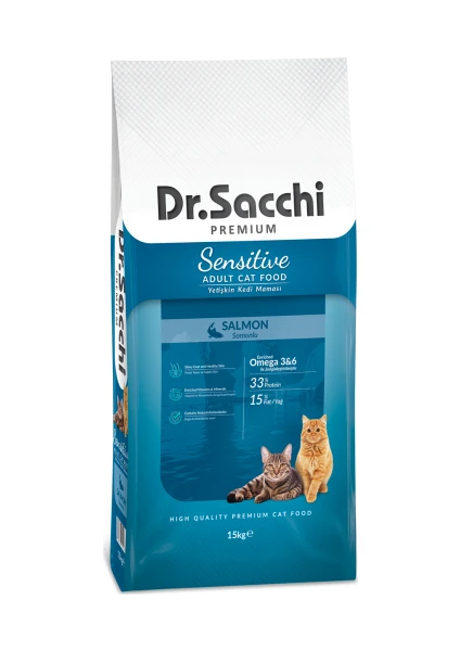 Dr.Sacchi Premium Sensitive Salmon Yetişkin Kedi Maması 15 kg