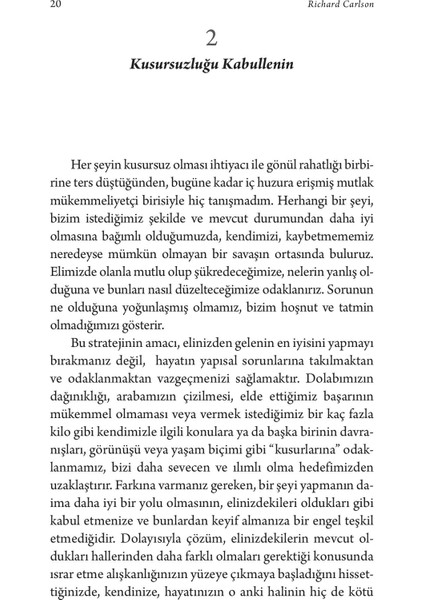 Ufak Şeyleri Dert Etmeyin - Richard Carlson