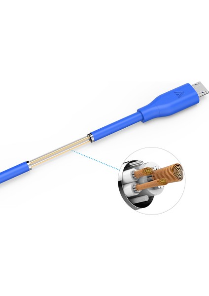 PowerLine Micro USB Şarj/ Data Kablosu 0.9 Metre - Mavi -A8132 (Anker Türkiye Garantili) modelleri