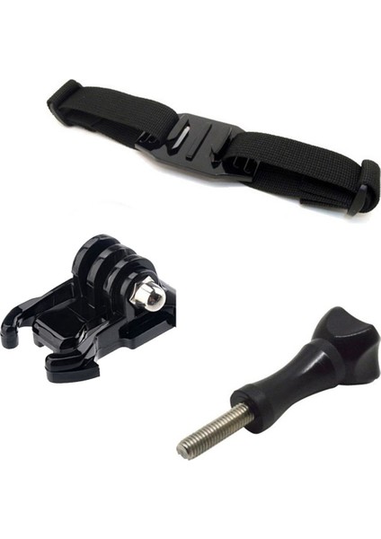 GP04VH Aksiyon Kamera Delikli Kask Aparatı ve Hızlı Tak Çıkar Vidalı 3lü Set