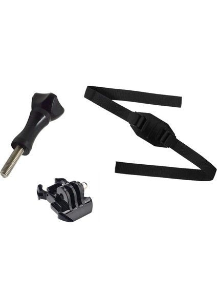 GP04VH Aksiyon Kamera Delikli Kask Aparatı ve Hızlı Tak Çıkar Vidalı 3lü Set